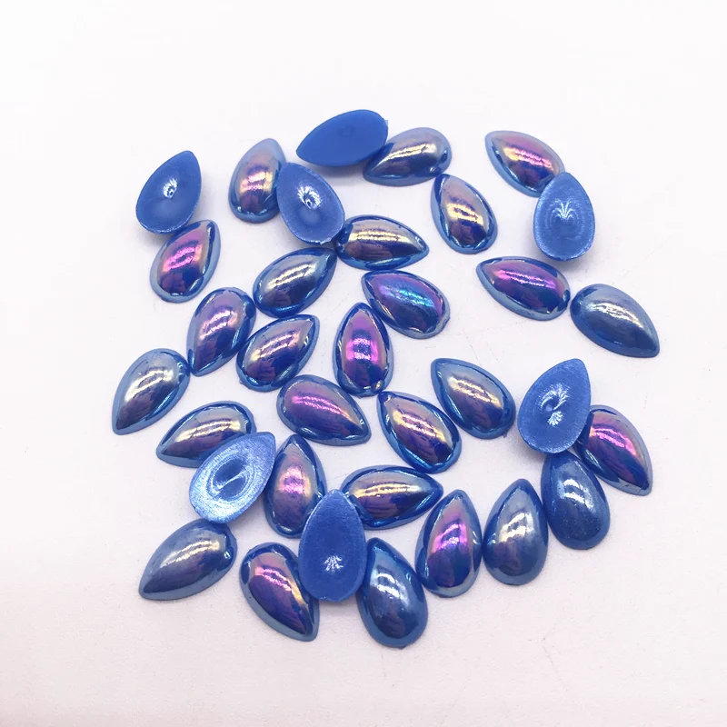 13 6x10/8x12/10x14/13x18mm Flatback Half Teardrop Shape Plastic ABS Imitation Pearl Beads For Jewelry Craft Scrapbook Decoration - Цвет: 13