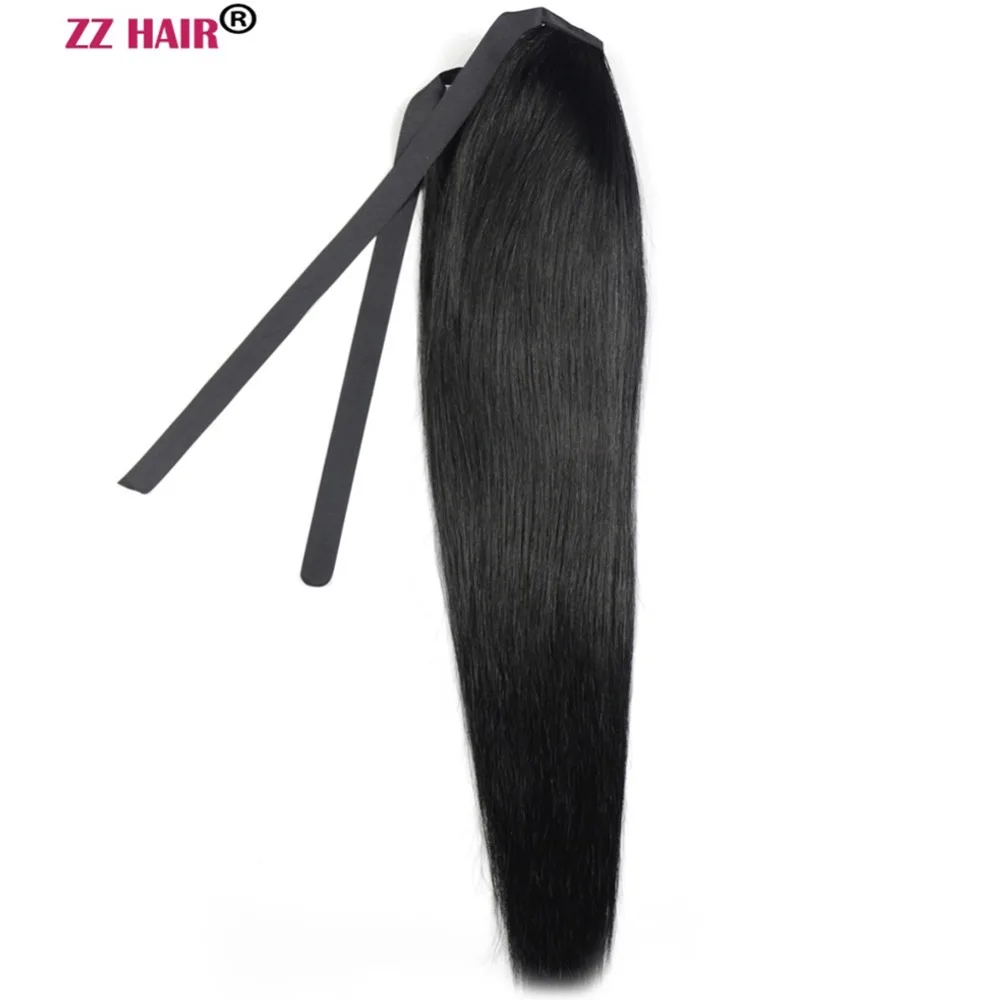 ZZHAIR 60 г 16 20 дюймов лента для прически конский хвост наращивание человеческих