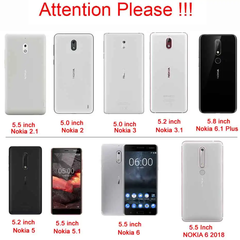 Роскошный кожаный чехол-книжка для Nokia 2 1 3 5 6 Plus чехлы телефонов 8 2018 7 чехол