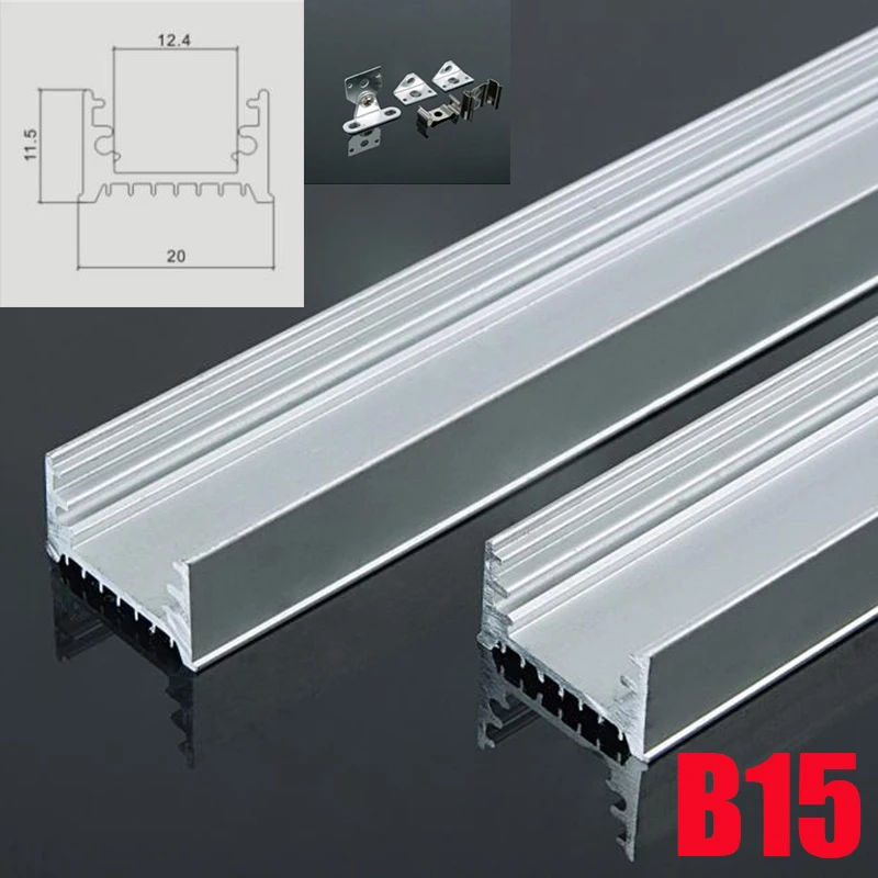 B15 5 комплектов 50 см u образная Светодиодная лента алюминиевый канальный профиль с