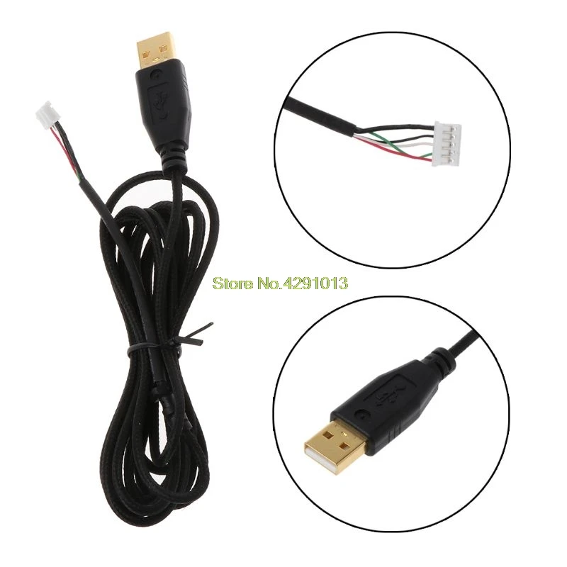 Позолоченный прочный нейлоновый плетеный кабель USB для мыши сменный провод для Deathadder 2013 6400 dpi игровая мышь