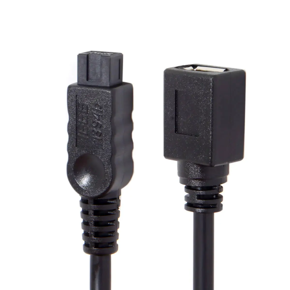 IEEE 1394 6Pin Female to 1394b 9Pin Male Firewire 400 до 800 кабель черного цвета 10 см|ieee 1394|firewire 800firewire |