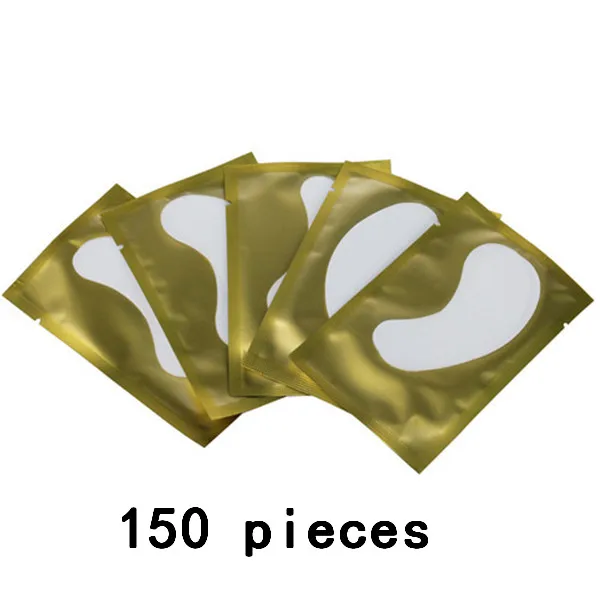 150 gold 100 шт. патчи для глаз для ресниц розовые синие золотые накладки для глаз без ворса патчи для ресниц удлинитель ресниц - Цвет: 150 gold