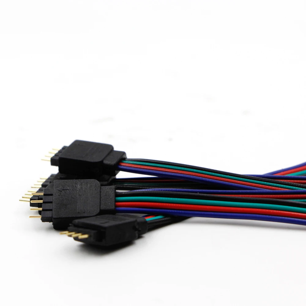 5 шт. RGB коннектор RGBW Мужской Женский Разъем провода разъем Подключите кабель для