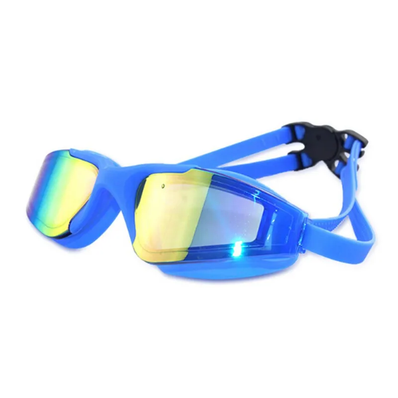 

Professional Silicone Swimming Goggles Large Frame Plating Swim Goggles Anti-fog Swimming Glasses With Earplug for Unisex Sports