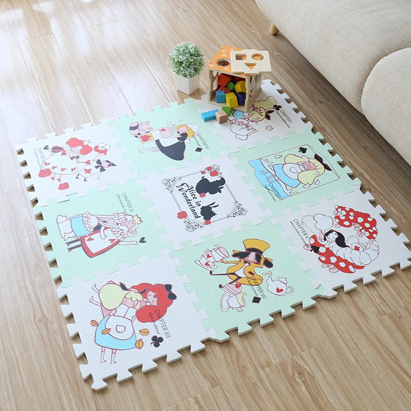 Мягкие пазлы ползать коврик пены влагостойкий нетоксичные для детей спальня