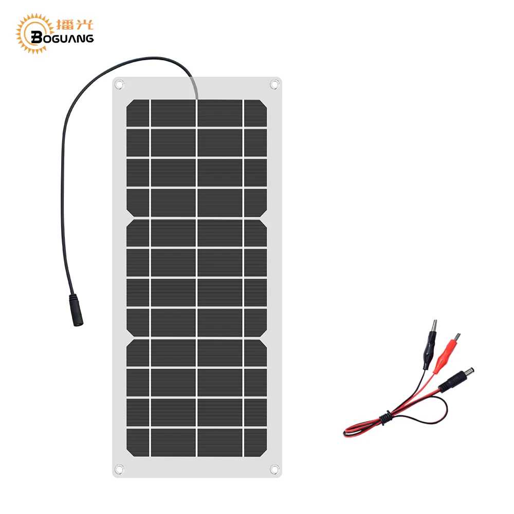 Boguang 6V 12V 10W Гибкая солнечная панель ячейки зарядное устройство 5V 1.5A USB выходное устройство портативная солнечная батарея для смартфонов батарея