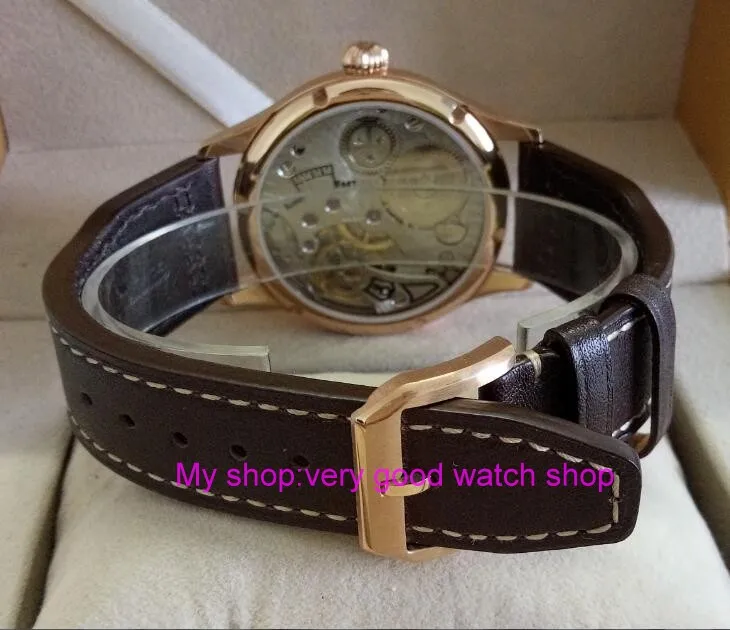 Часы мужские механические 44 мм с белым циферблатом | Наручные часы