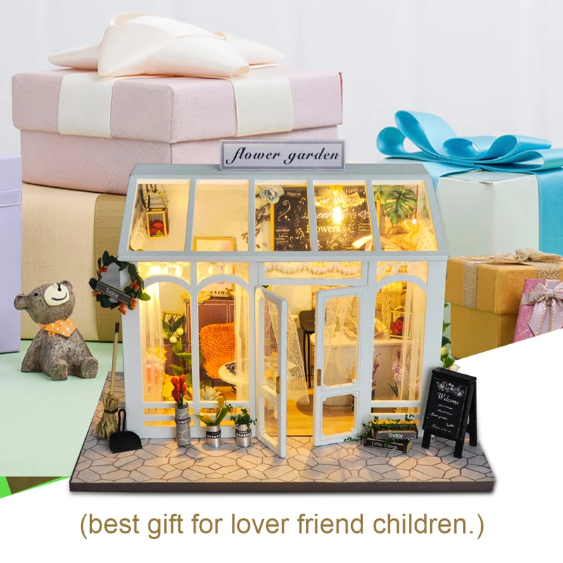 CUTEBEE DIY кукольный домик деревянные кукольные домики миниатюрный мебельный набор