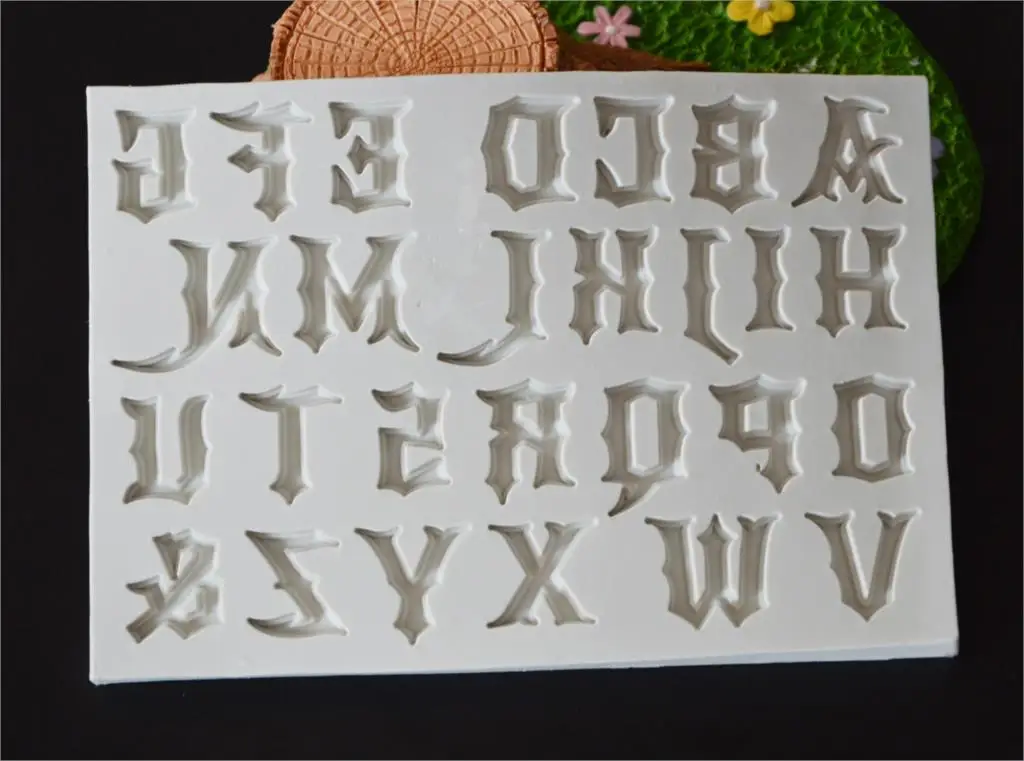 Новое поступление формочки с буквами алфавита 3d силиконовая форма для торта