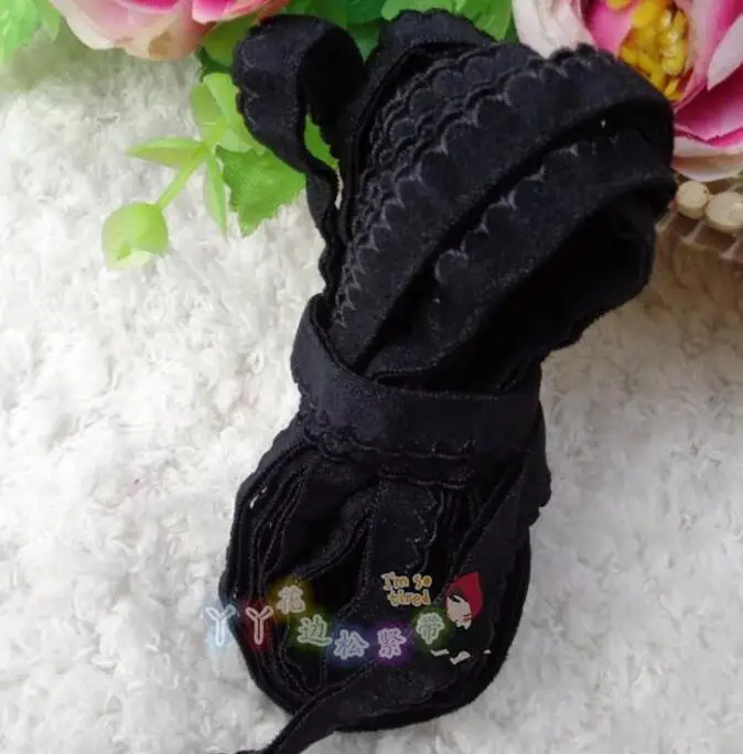 Высококачественная эластичная кружевная отделка ширина 1 см 6 м/лот лента для