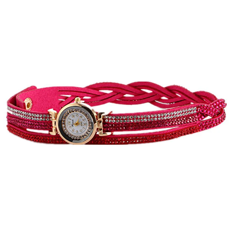 С клипсой для наручных часов новые модные практичные кварцевые часы с фиолетовой