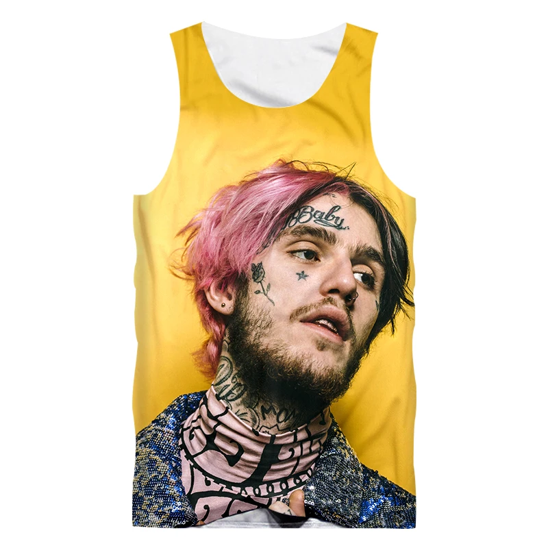 Summer New Trend Man Tank Tops 3D Printed Lil Peep Casual Big Size Clothes Male Spring Vest | Мужская одежда
