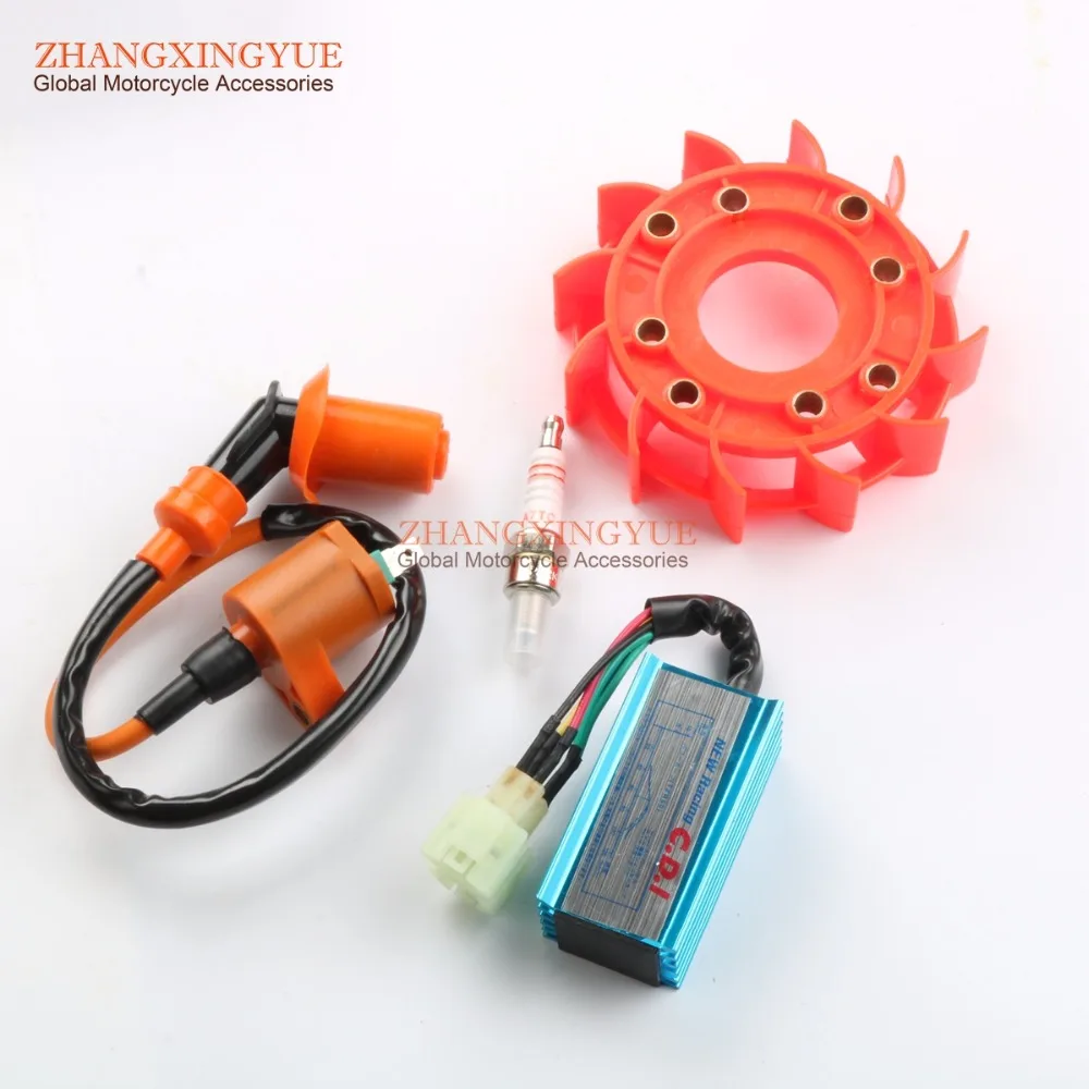 Катушка переменного тока CDI охлаждающий вентилятор и Свеча зажигания для