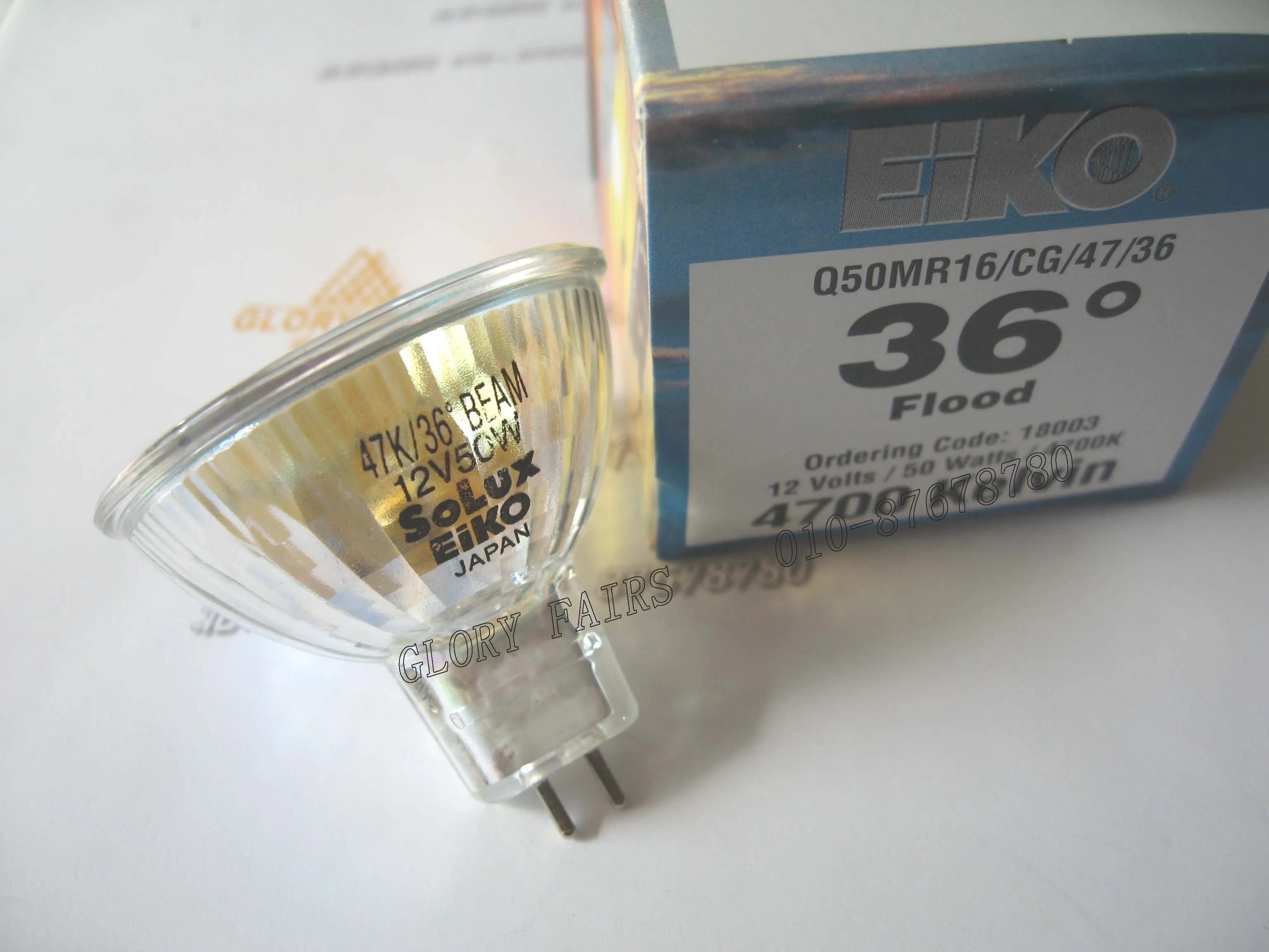 Eiko 47 K/36 луч 12V50W solx Q50/MR16/CG/47/36 наводнение 12В 50 Вт 4700K 36 градусов галогенная лампа|halogen