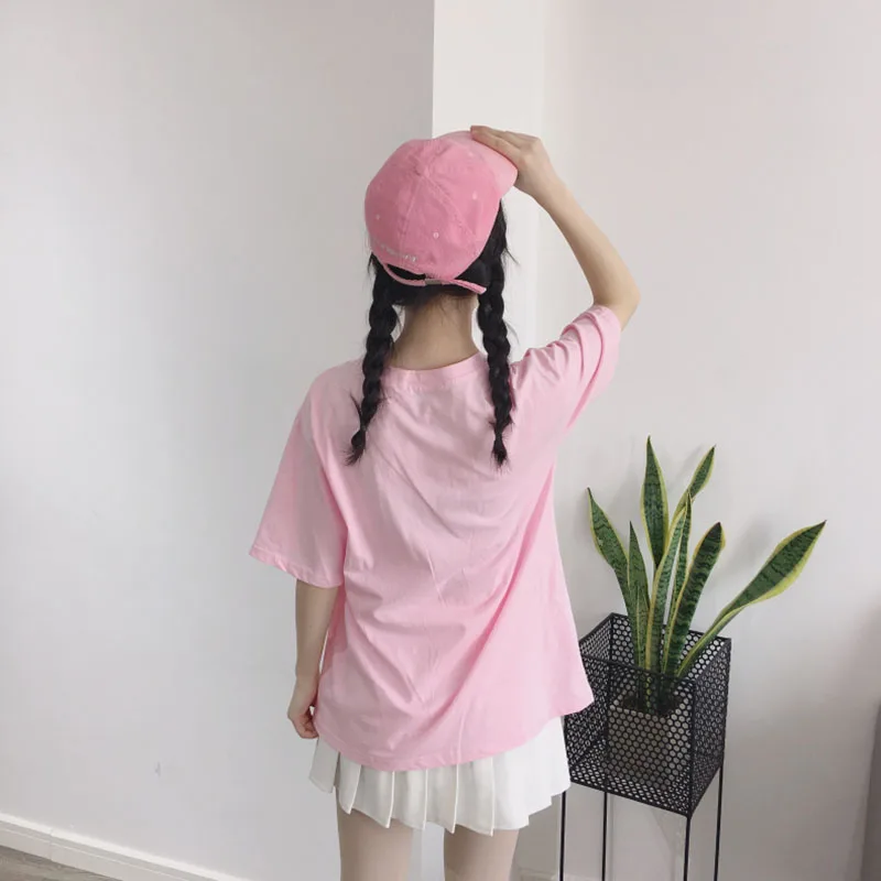 Harajuku Kawaii Strawberry Milk T Shirt Women Summer Korean Ulzzang Cute Short Sleeve Tshirt Tops Schoolgirl Clothes | Женская одежда