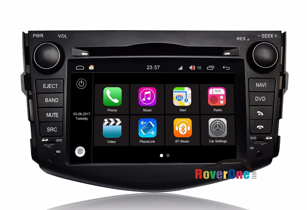 Для Toyota RAV4 2006 2012 ОС Android 7.1 сенсорный экран Авто Стерео Радио RDS DVD GPS навигации