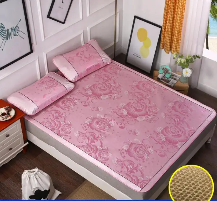 Простыня на эластичном ледяном шелке охлаждающий Летний спальный коврик