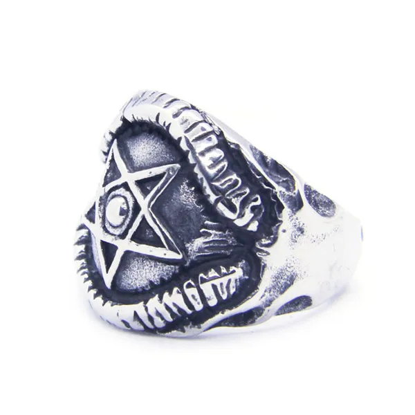 316L мужское кольцо из нержавеющей стали с пятью звездами новое модное крутое