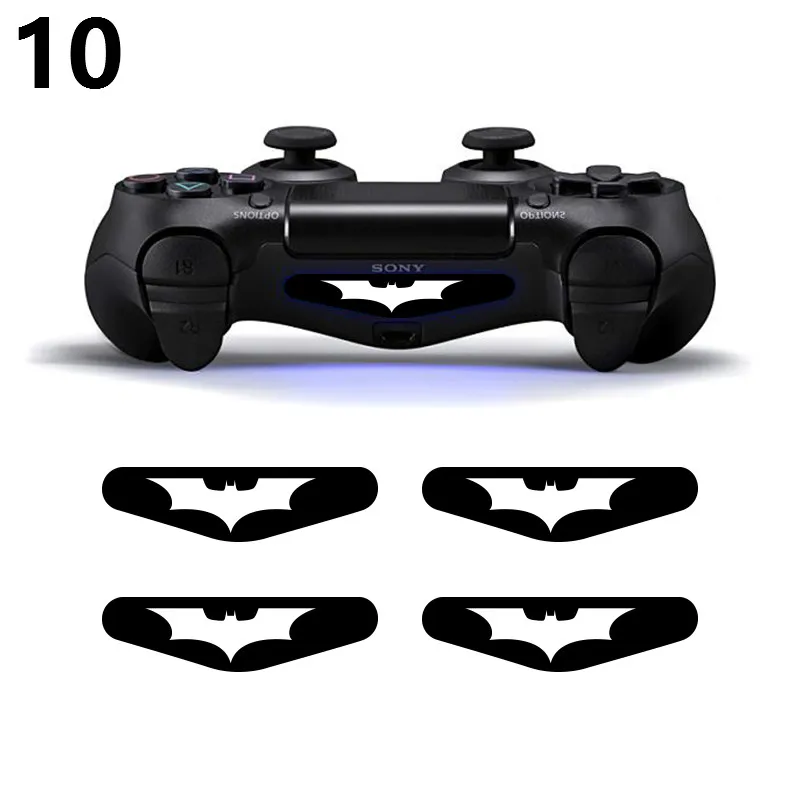 ten 4 шт./лот светодиодный контроллер PS4 светильник стикер бар пользовательские наклейки для Playstation Gampad контроллер кожи для PS4 контроллер Duals - Цвет: ten