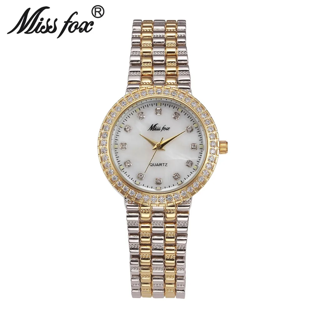 Miss Fox известный бренд кварцевые женские часы с бриллиантами 18 k золотые