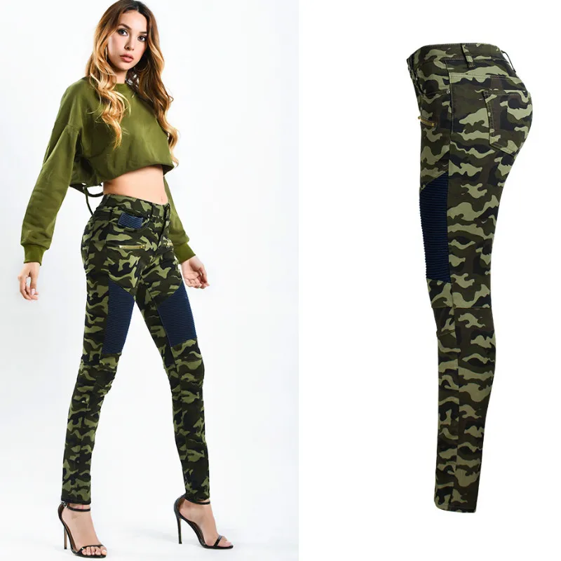 Женские камуфляжные брюки LOGAMI мотоциклетные и байкерские карандаш уличная