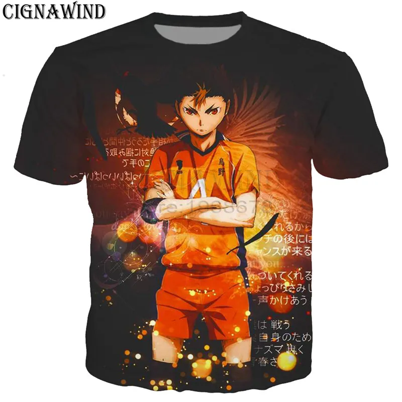 Новое поступление популярного Аниме Haikyuu Volley Ball Клубная футболка для мужчин/женщин 3d Принт футболки Harajuku стиль футболка уличная топы - Цвет: 04