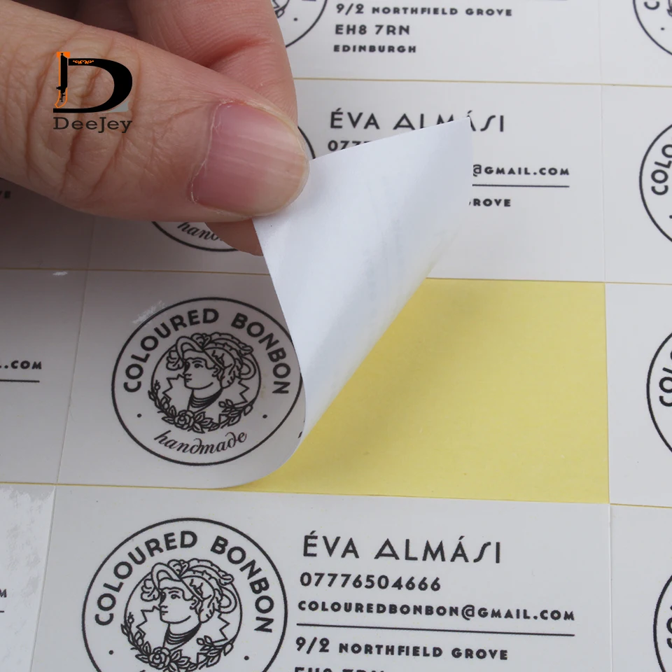 Наклейки на заказ этикетки с логотипом текстом напечатанные клейкие стикеры пвх