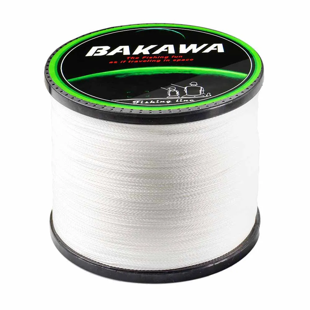 4 Stand 1000M WHITE BAKAWA 1000 м PE плетеная леска 4 нити 10-85LB Multifilament леска - Цвет: 4 Stand 1000M WHITE