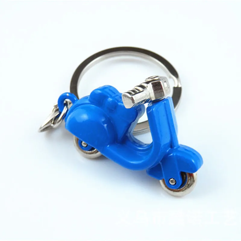Electrombile model key chains fashion lovely mini battery-operated motor cycle keychains ring metal scooter keychain | Украшения и
