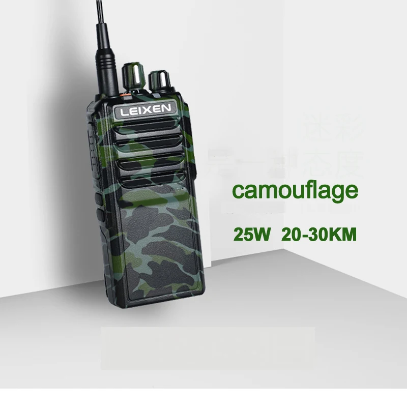 Высокая мощность LEIXEN VV 25 ватт дальний walkie talkie с 12 6 в 4000 мАч батарея|Рации| |