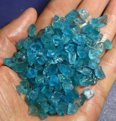 

RARE 100 g NATURAL RAW BLUE APATITE High - quality CRYSTAL GEM STONE