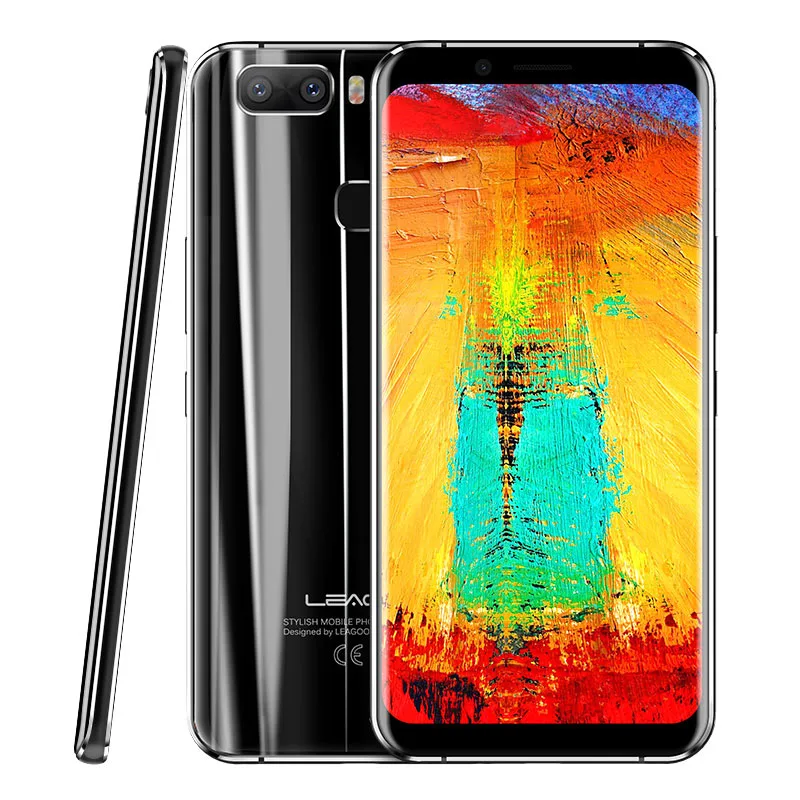 LEAGOO S8 Pro, 6 ГБ, 64 ГБ, 5,99 дюйма, 18:9 дисплей, мобильный телефон, Android 7,0, MTK6757, четыре ядра, две камеры, сканер отпечатков пальцев, ID, 4G, смартфон - Цвет: black