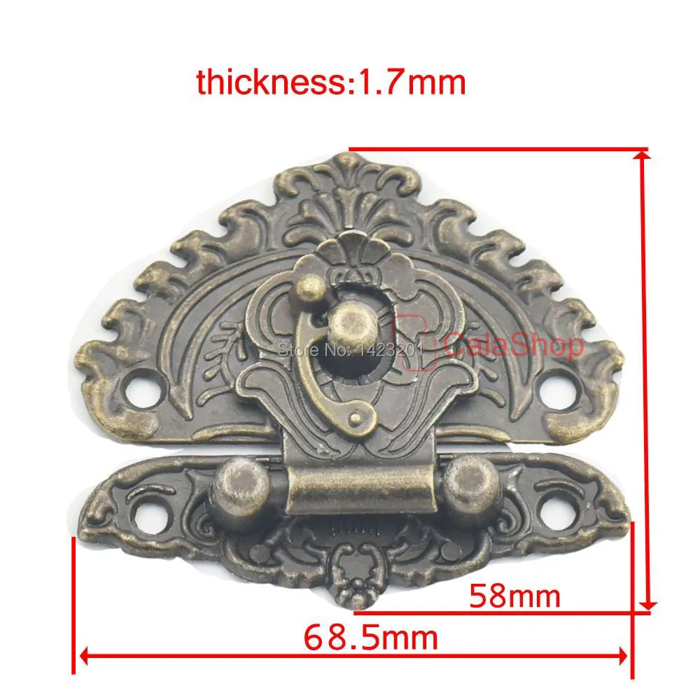5 шт./лот любовь защелка крючок Блокировка ящик деревянный 58 мм x 68 багажник