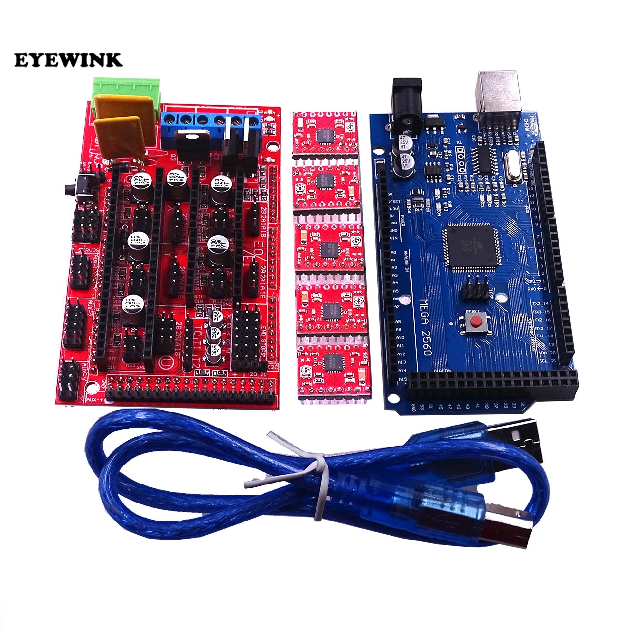 1 шт. МЕГА 2560 R3 для arduino + RAMPS 4 контроллер 5 A4988 шаговый драйвер модуль 3D Принтер