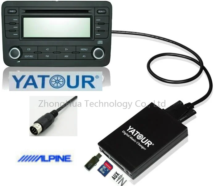 

Автомобильный аудио USB-адаптер Yatour для цифровой музыки MP3 AUX Bluetooth для Alpine M-bus и Honda/Acura 92-97 CDC-переходник CD