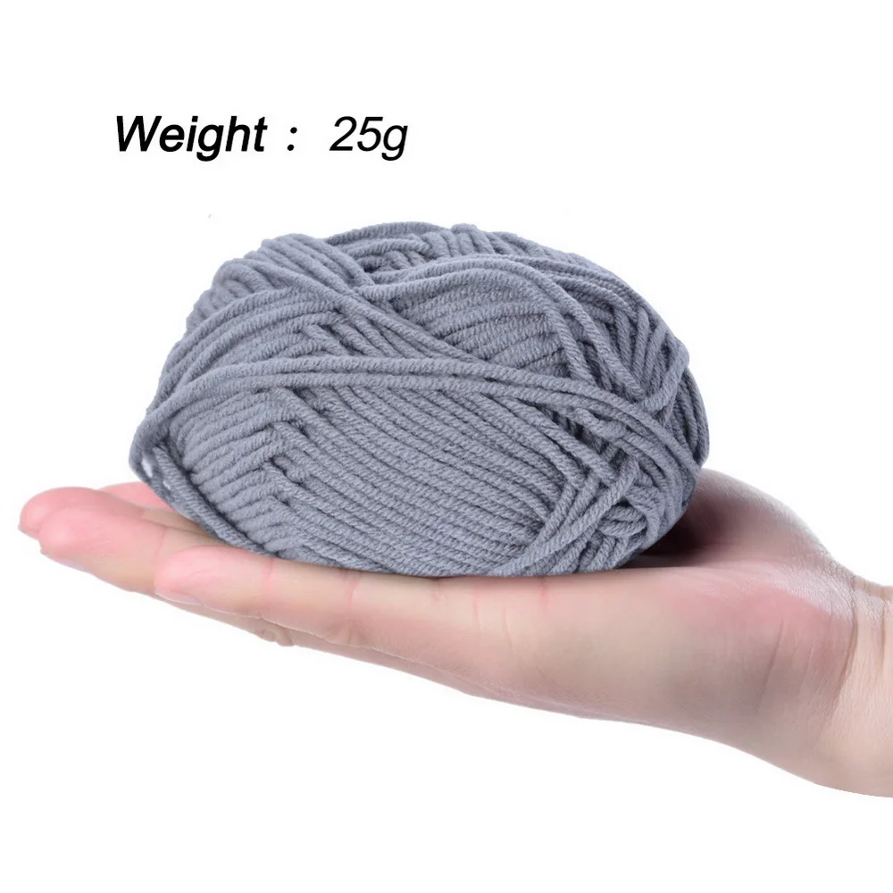 Розница 25 г/шар красочные 4 # чесаная мягкая детская молочная хлопчатобумажная