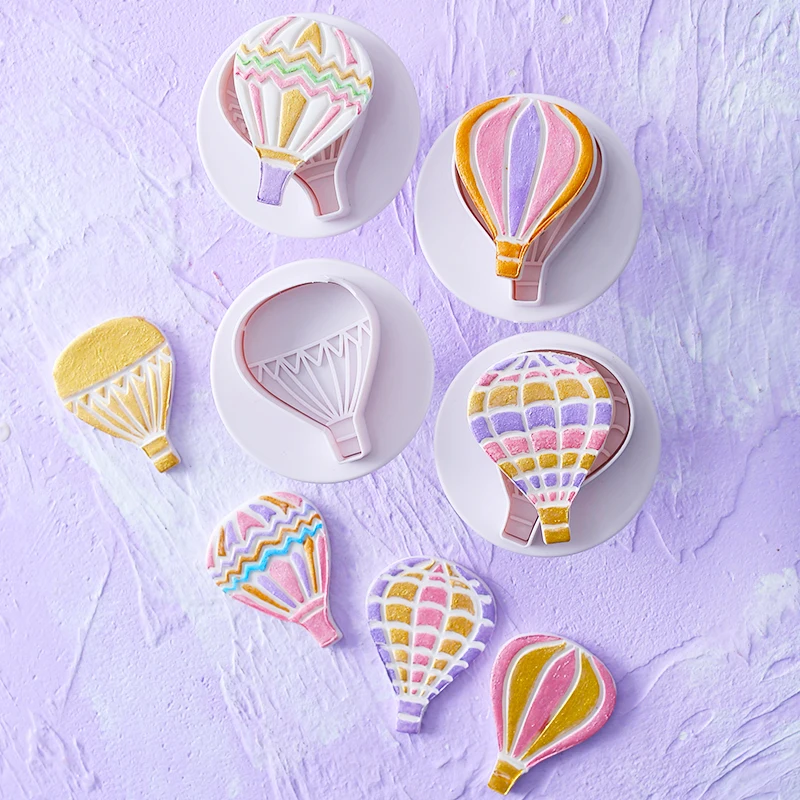 4 шт./компл. пластиковые формочки для печенья в форме воздушного шара вида|Формы