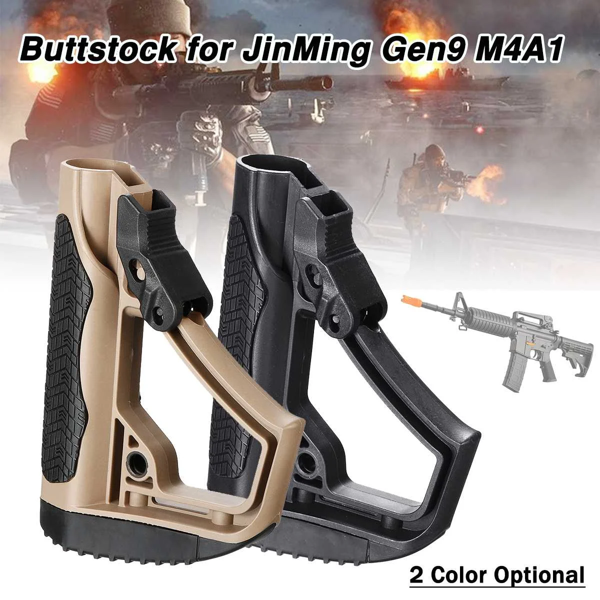 Тактический нейлоновый Dd приклад для Jinming Gen9 M4a1 J9 гелевый шар для бластера, игрушки, уличное тактическое игровое оборудование, водяная пуля, нейлон