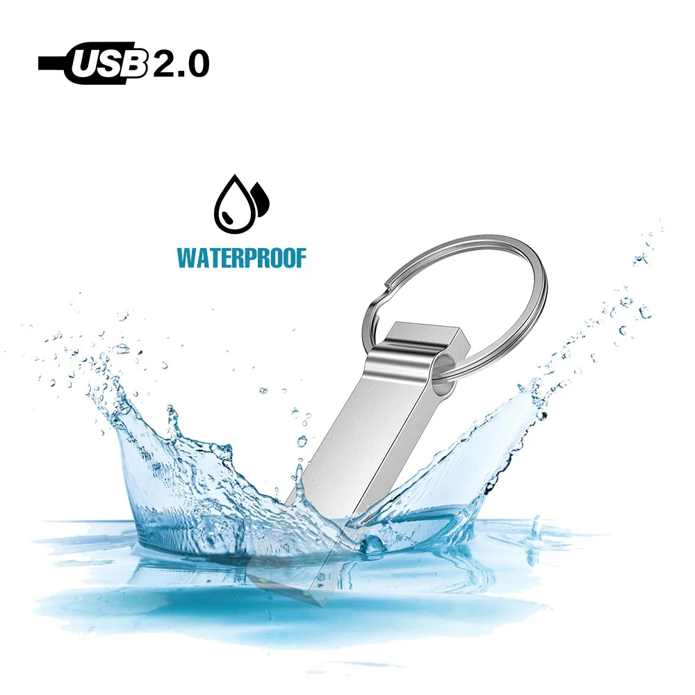 Металлическая USB палка с кольцом для ключей 8 ГБ 16 32 64 Гб 128 карта памяти Флеш