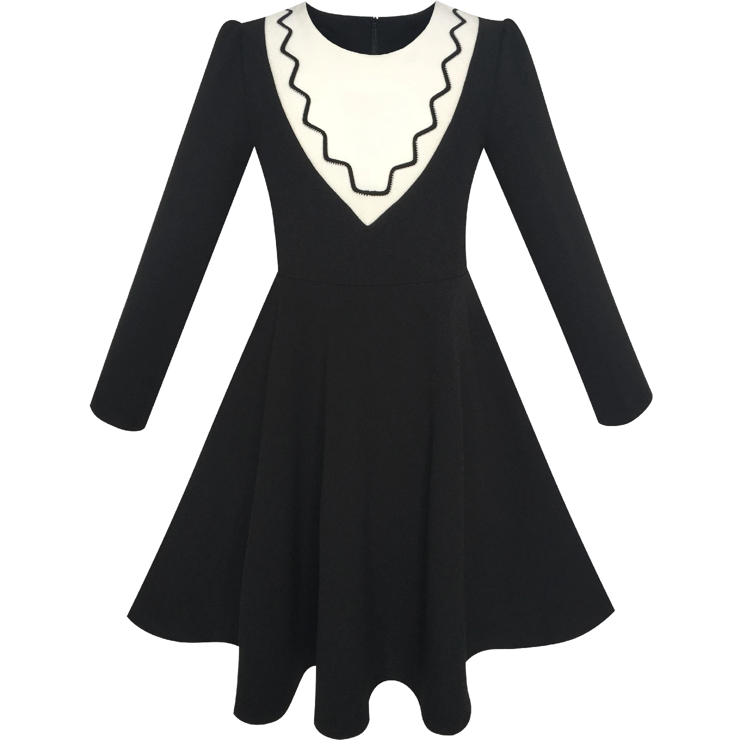 Sunny Fashion платья для девочек новогодние костюмы Школьная форма Белый воротничок