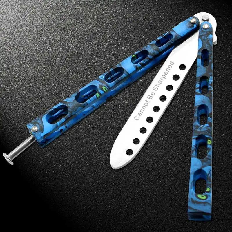440 C нож из нержавеющей стали тренировочный нож-бабочка лезвие с отверстиями