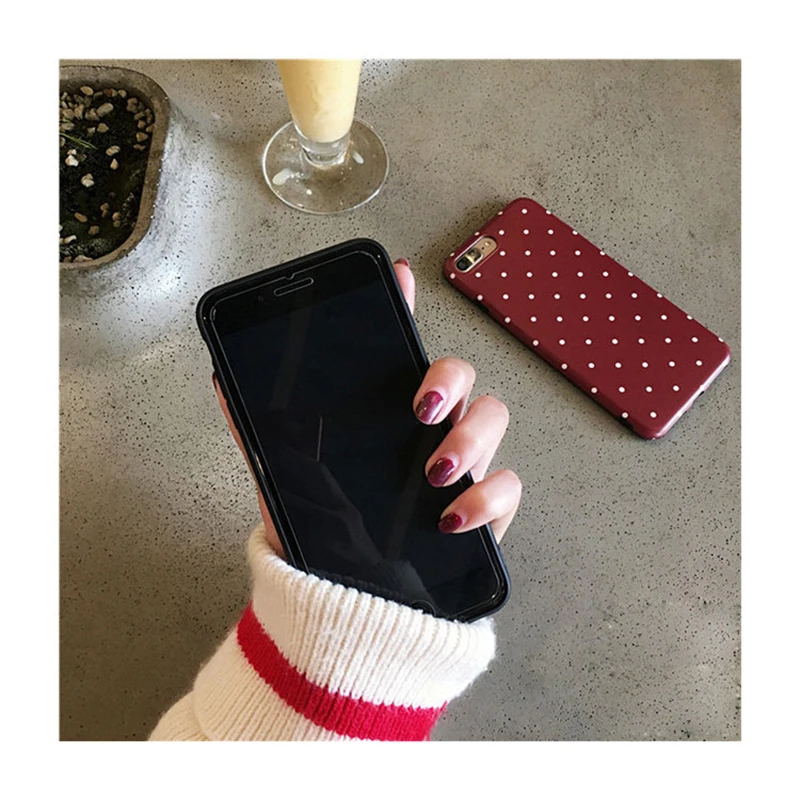 Для apple iphone 8 7 белый цвет красного вина волновой точки Вышивка Крестом Картины