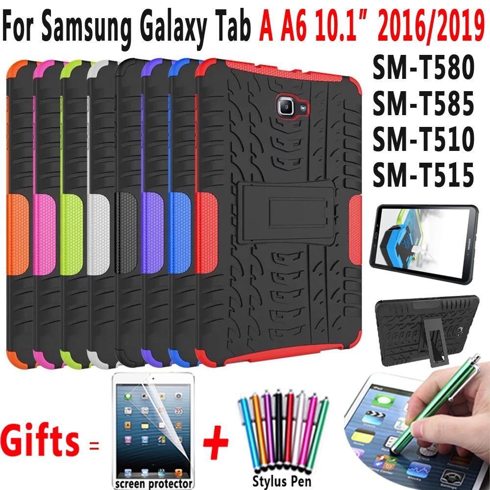 Шин силиконовая крышка для samsung Galaxy Tab A A6 10,1 дюймов чехол T580 T585 T580N T585N SM-T580 SM-T585 принципиально подставка чехол Holde