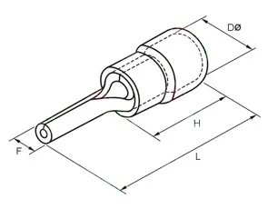 Клеммы холодного прессования 1000 шт. клеммы в форме штифта для кабеля (тип TZ)