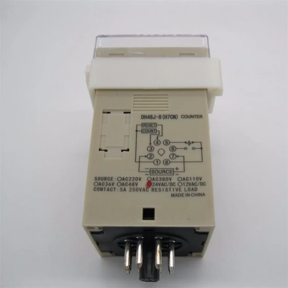 DH48J 8 контактное цифровое счетное реле с входом контактного сигнала серия 24 В