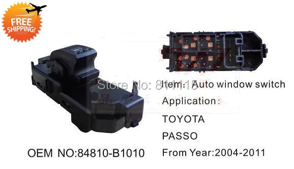 Регулятор стеклоподъемника 84820-B1010 для TOYOTA PASSO 2004-2011 выключатель Главная Кнопка