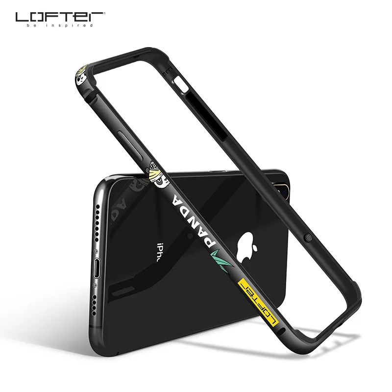 Металлический бампер для телефона с милой пандой для iPhone XS X, чехол для телефона s для iPhone XS Max, чехол с мультяшной алюминиевой силиконовой рамкой, чехол