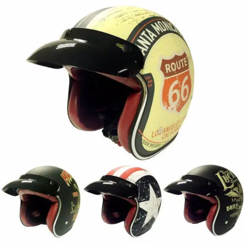 Motorcycle Helmet Retro Helmets Chopper Vintage Moto Open Face Old School Casco Summer Casque DOT | Автомобили и мотоциклы