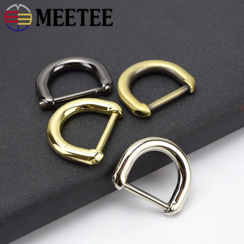 10Pcs D Ring Belt Hook Buckles Screw 20mm Metal Bags Dee Clasp Handbag Strap Clips Handle Connector Hanger DIY Craft accessories | Дом и сад